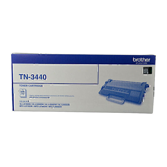 Genuine Brother TN-3420, TN-3440 Black 8k pages on 5% Coverage Laser Toner
