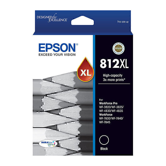 Epson 812XL Genuine Ink Cartridge (4 Colours Available) - High Yield