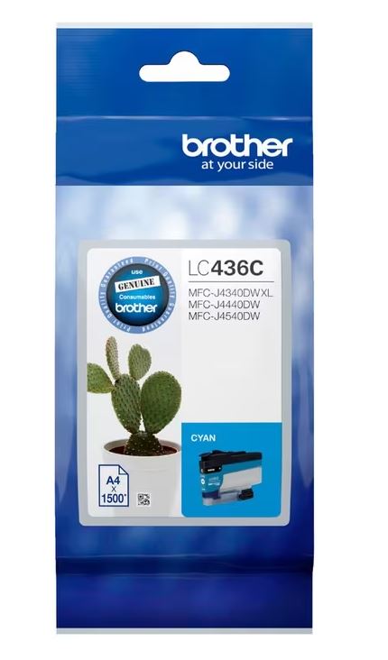 Brother LC-436 Genuine Ink Cartridge (4 Colours Available) - Standard Yield