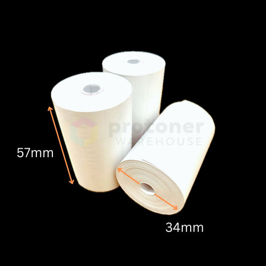 100 Rolls 57x34mm Thermal Paper EFTPOS Roll