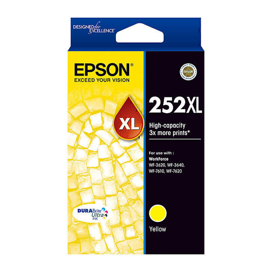 Genuine Epson E252XL Yellow Cartridge