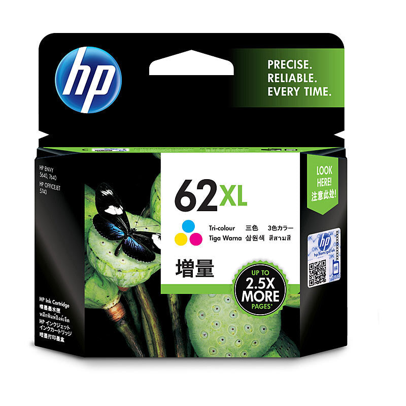 Genuine C2P07AA # 62XL Color  Ink Cartridge