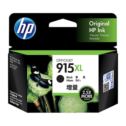 Genuine HP #915XL BK, HY 825pgs 3YM22AA