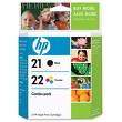 Genuine Hewlett Packard #21 & #22 Combo Pack