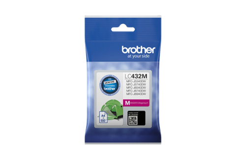 Brother LC432, LC-432 Genuine Ink Cartridge (4 Colours Available) - Standard Yield