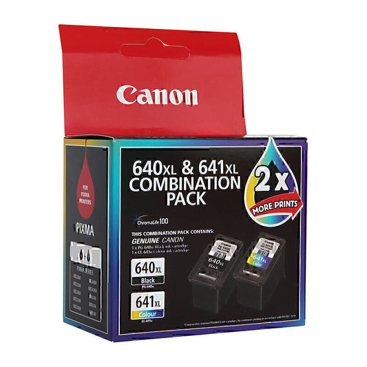 Genuine Canon PG640 XL Black & CL641XL Color Combo Ink Cartridge