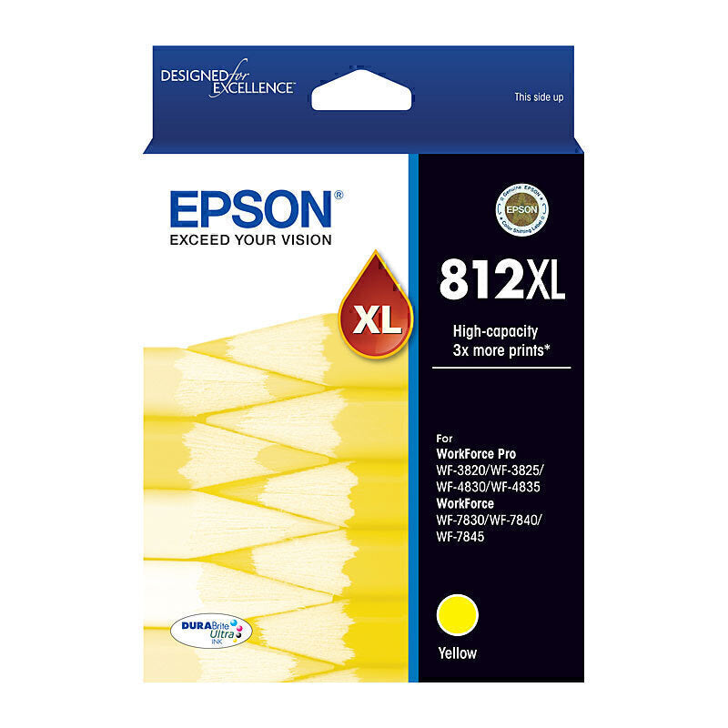 Epson 812XL Genuine Ink Cartridge (4 Colours Available) - High Yield